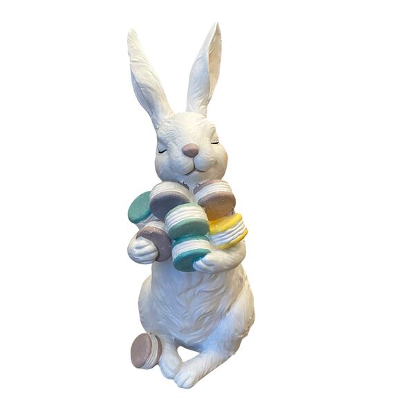Sweet Treats Oversized 24in Bunny Rabbit With Macarons Easter Spring Decor New - Picture 16 of 16